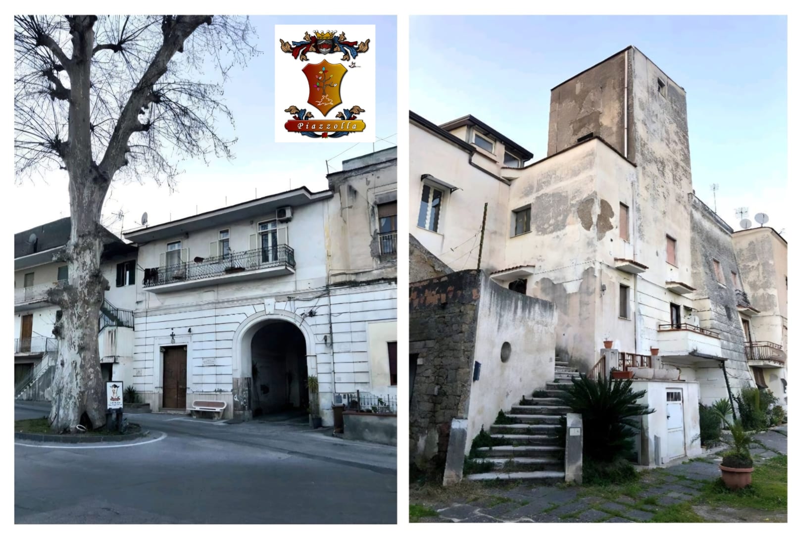 Scorci del centro storico di Piazzolla, tra l'antico arco e le corti d'epoca